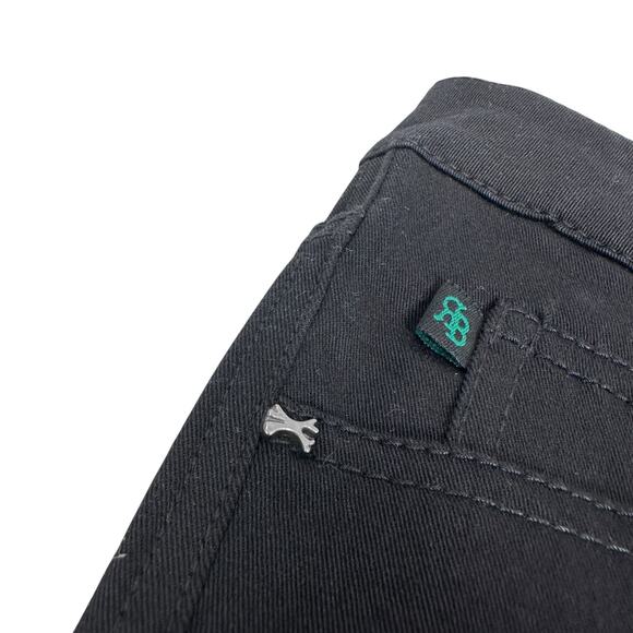 Royal Bones by Daang Gothic Emo Punk Pants Women’s 9 Black Green Stretch Pockets - Picture 4 of 10